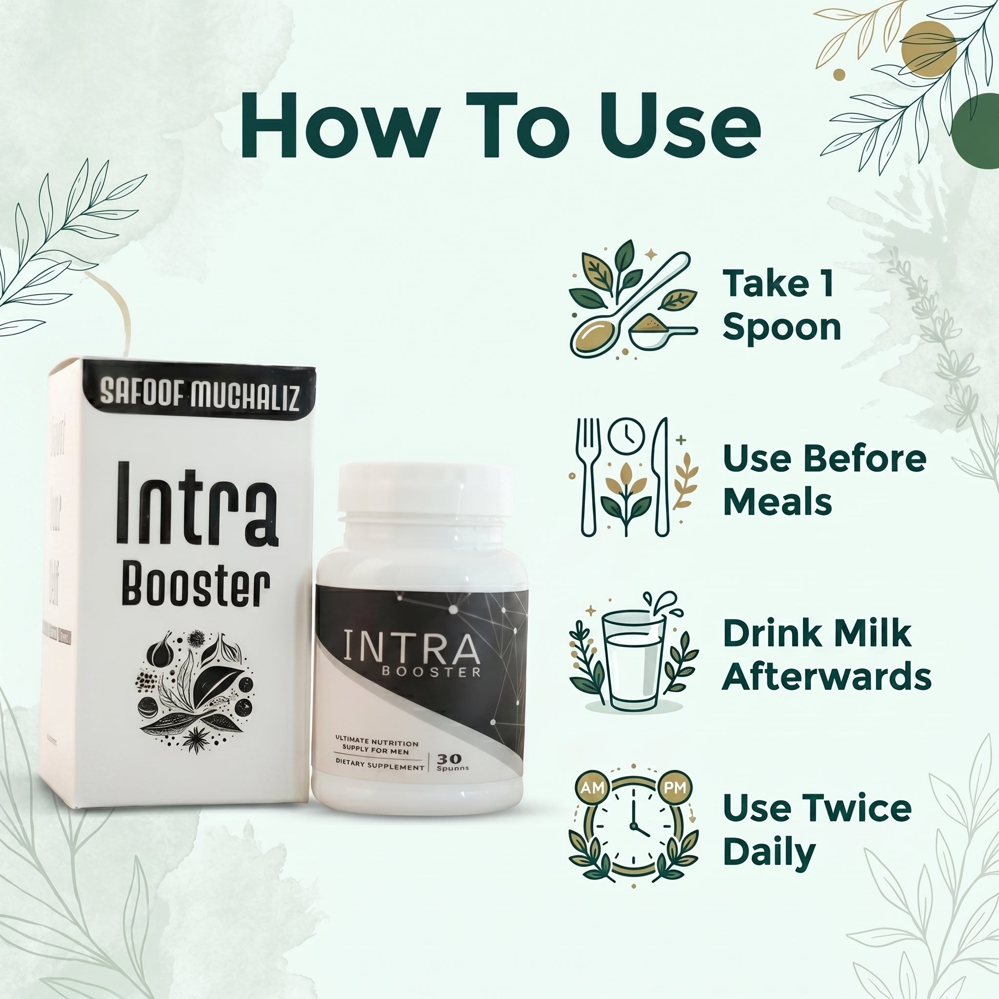 Intra Booster – Natural Energy & Performance Support for Men (30 Servings)
