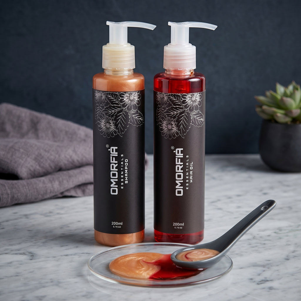 Omorfia Herbal Hair Care Combo – Oil + Shampoo (Complete Hair Solution)