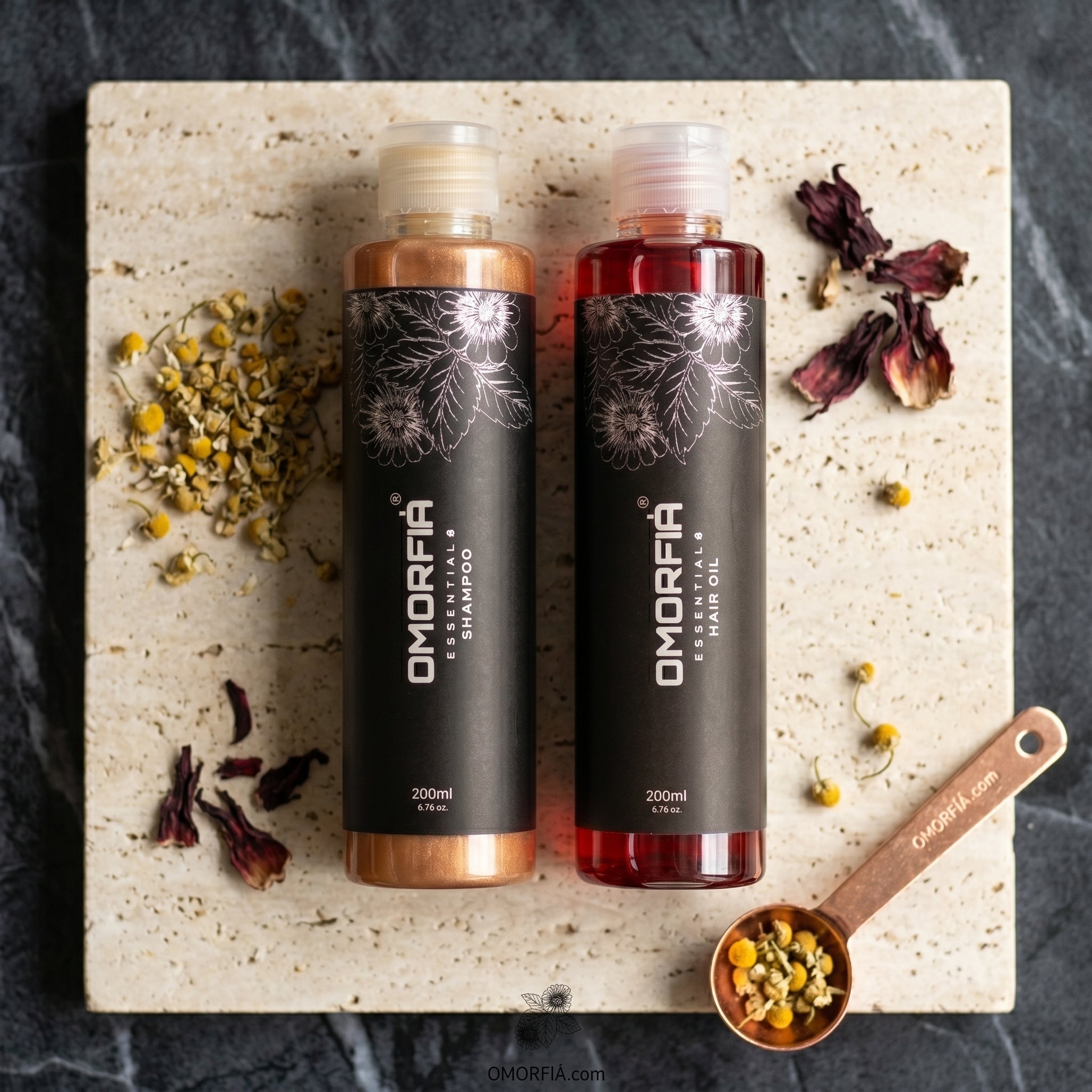 Omorfia Herbal Hair Care Combo – Oil + Shampoo (Complete Hair Solution)
